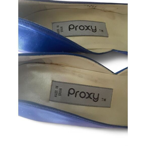 ProXy Vintage LEATHER INSIDE AND OUT Women's Blue Heels Pumps 8.5 Excellent Cond - Picture 12 of 12